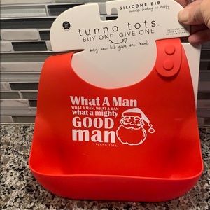 New Tunno‎ Tots Christmas silicone catch pocket bib